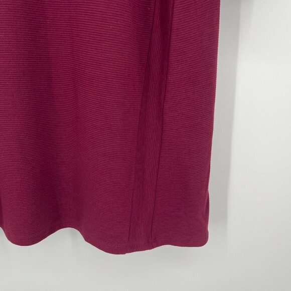 J Jill Wearever Collection Sweater Midi Dress Size XS Burgundy Casual Boat Neck - Picture 4 of 11